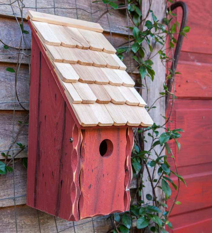 Bluebird Bunkhouse Bird House Redwood